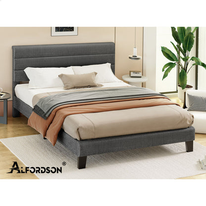 Preston Upholstered Bed Frame Grey