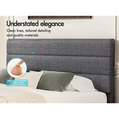 Preston Upholstered Bed Frame Grey