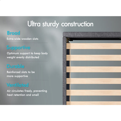 Preston Upholstered Bed Frame Grey