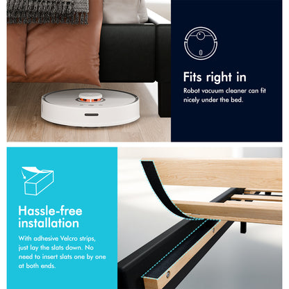 Kyle Faux Leather Bed Frame Black