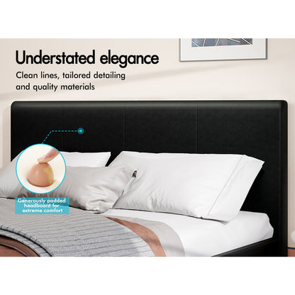 Kyle Faux Leather Bed Frame Black