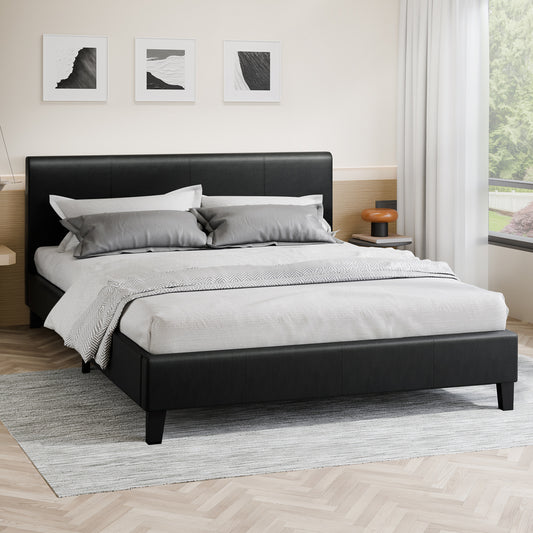 Kyle Faux Leather Bed Frame Black