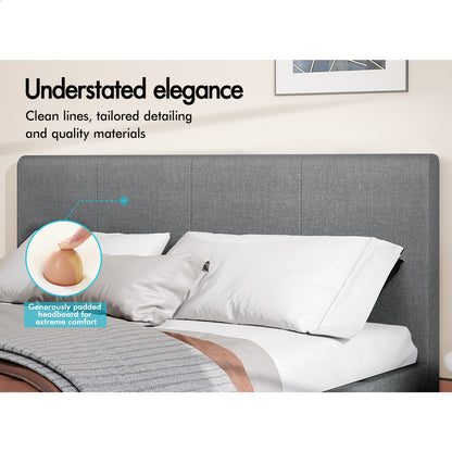 Kyle Upholstered Bed Frame Grey