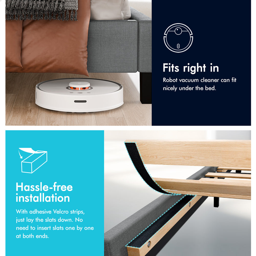 Kyle Upholstered Bed Frame Grey