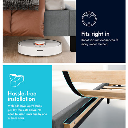 Kyle Upholstered Bed Frame Grey