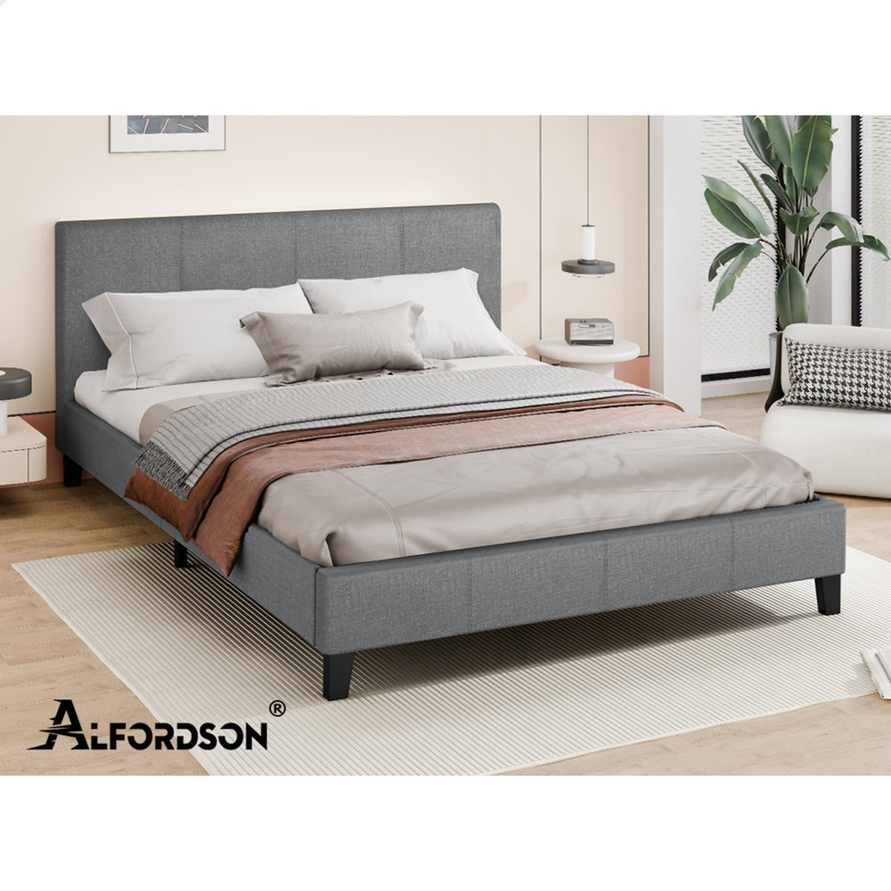 Kyle Upholstered Bed Frame Grey