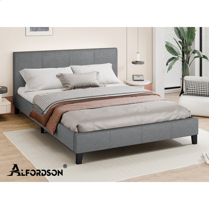 Kyle Upholstered Bed Frame Grey