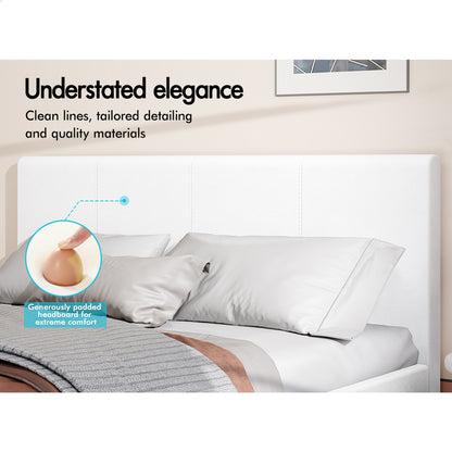 Kyle Faux Leather Bed Frame White