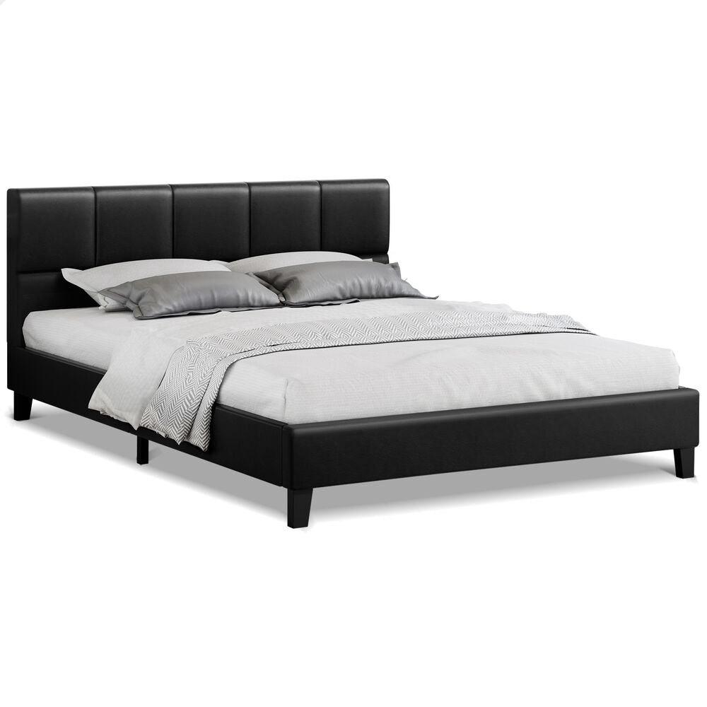 Adelaide Faux Leather Bed Frame Black