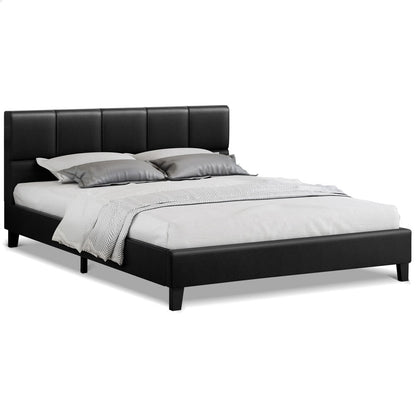 Adelaide Faux Leather Bed Frame Black