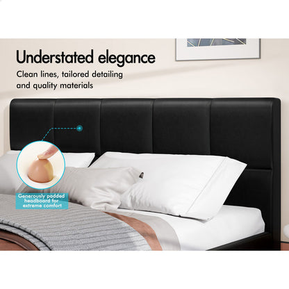 Adelaide Faux Leather Bed Frame Black