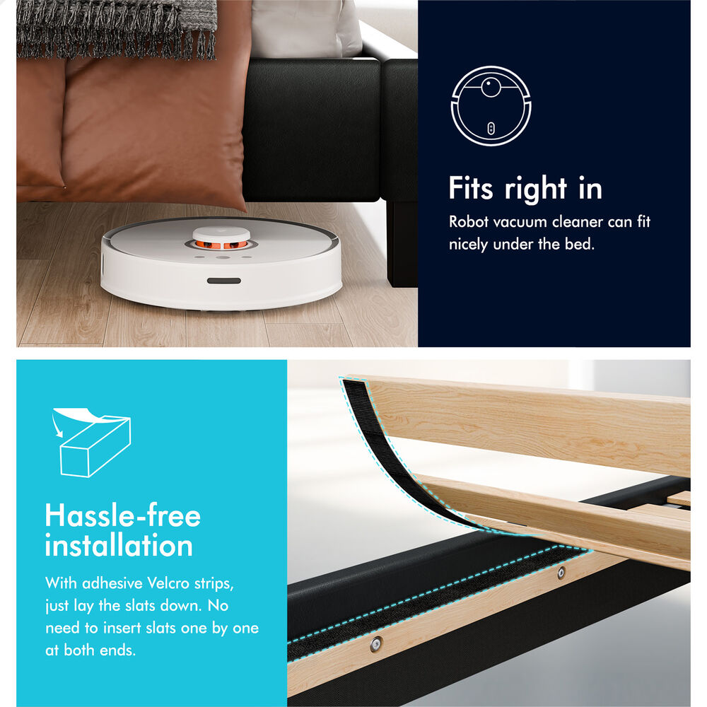 Adelaide Faux Leather Bed Frame Black