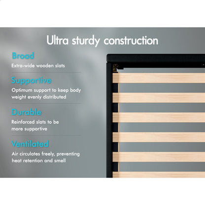 Adelaide Faux Leather Bed Frame Black