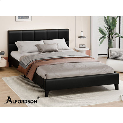 Adelaide Faux Leather Bed Frame Black