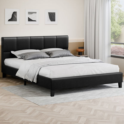 Adelaide Faux Leather Bed Frame Black