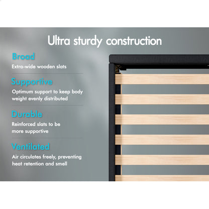 Adelaide Upholstered Bed Frame Charcoal