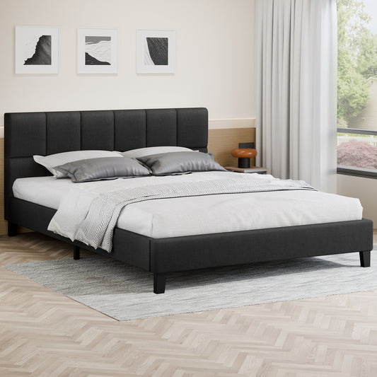 Adelaide Upholstered Bed Frame Charcoal