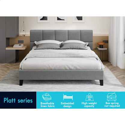 Adelaide Upholstered Bed Frame Grey