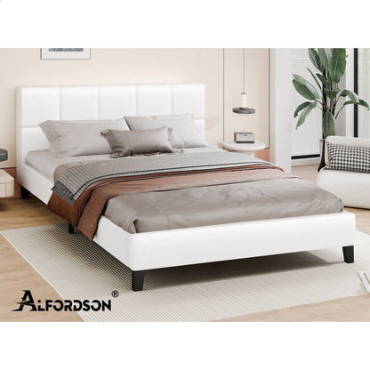 Adelaide Faux Leather Bed Frame White