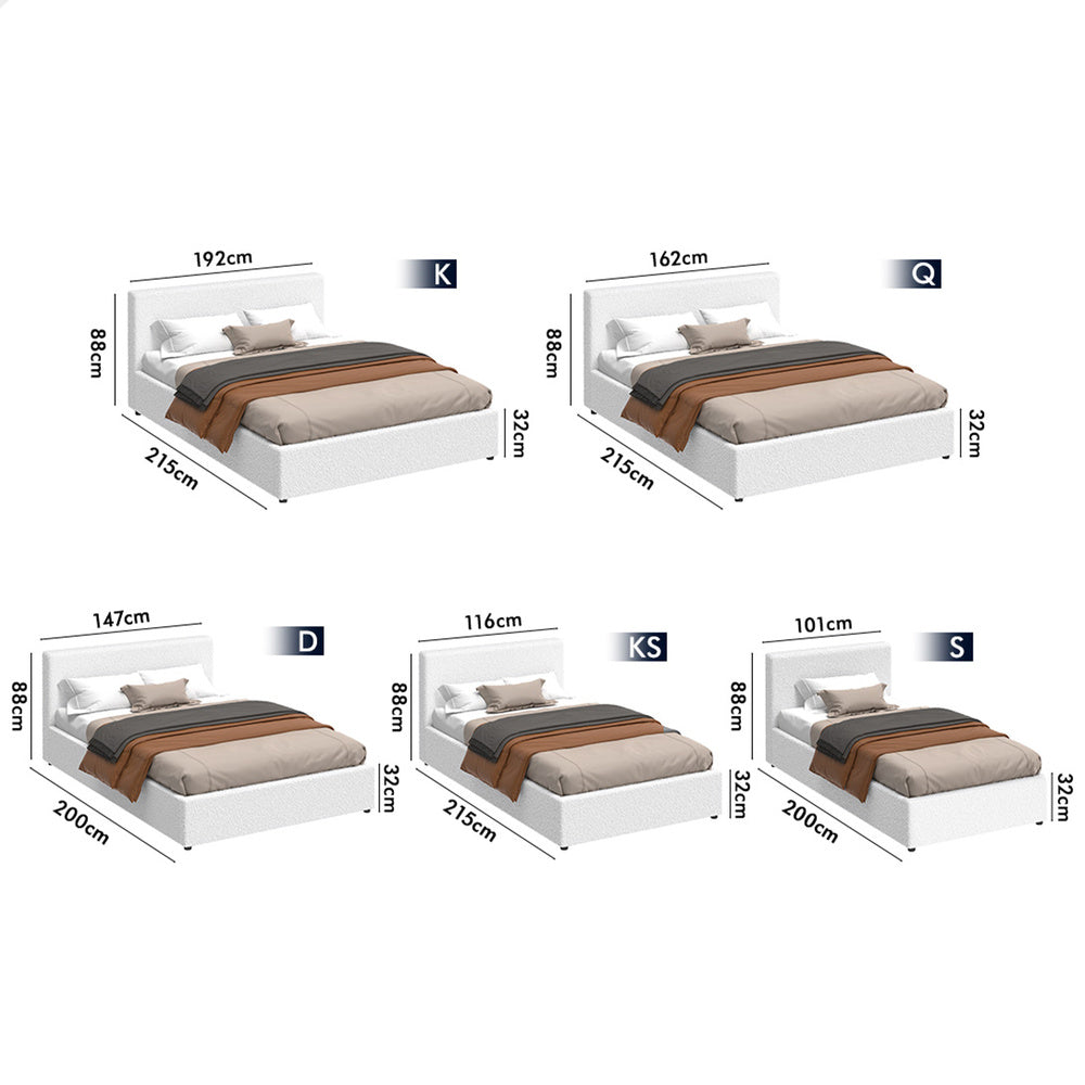 Houston Boucle Gas Lift Bed