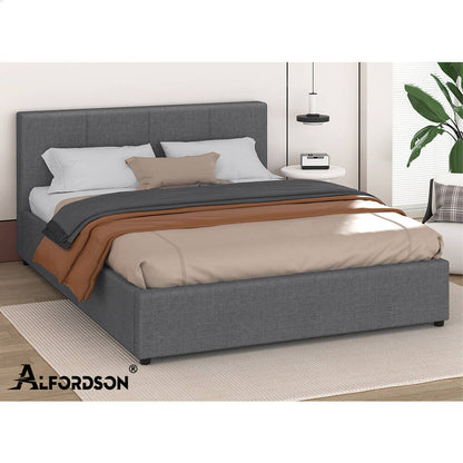 Houston Upholstered Gas Lift Bed Grey
