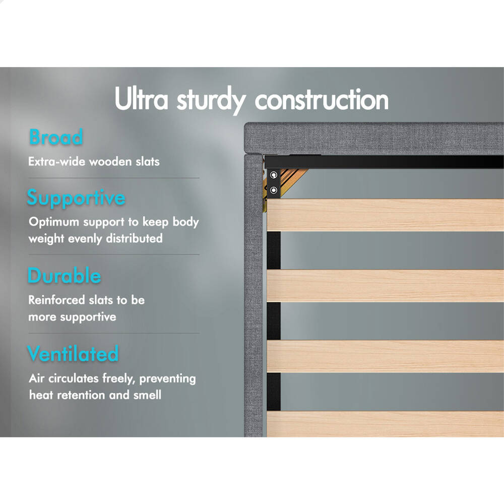 Houston Upholstered Gas Lift Bed Grey