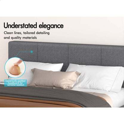 Houston Upholstered Gas Lift Bed Grey