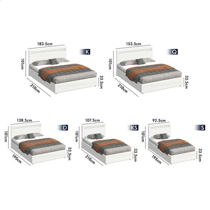 Caledon Boucle Gas Lift Bed Beige