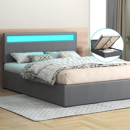 Caledon Upholstered Gas Lift Bed Grey