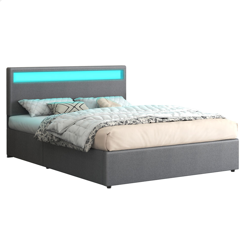 Caledon Upholstered Gas Lift Bed Grey