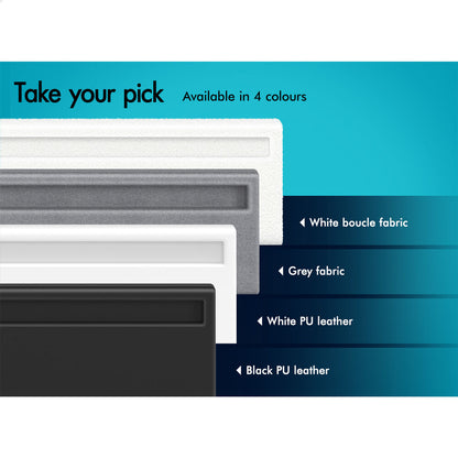 Caledon PU Leather Gas Lift Bed White