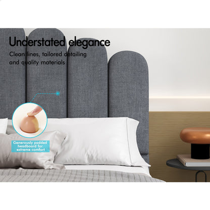 Roswell Upholstered Gas Lift Bed Grey