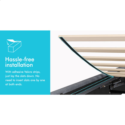 Roswell Upholstered Gas Lift Bed Grey