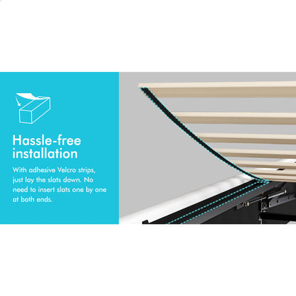 Roswell Faux Leather Gas Lift Bed White