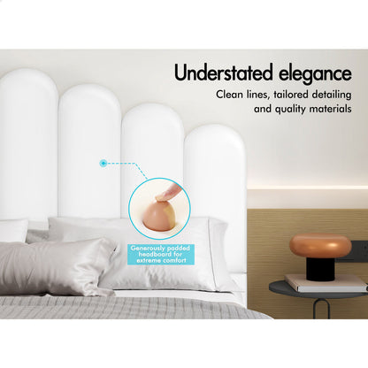 Roswell Faux Leather Gas Lift Bed White