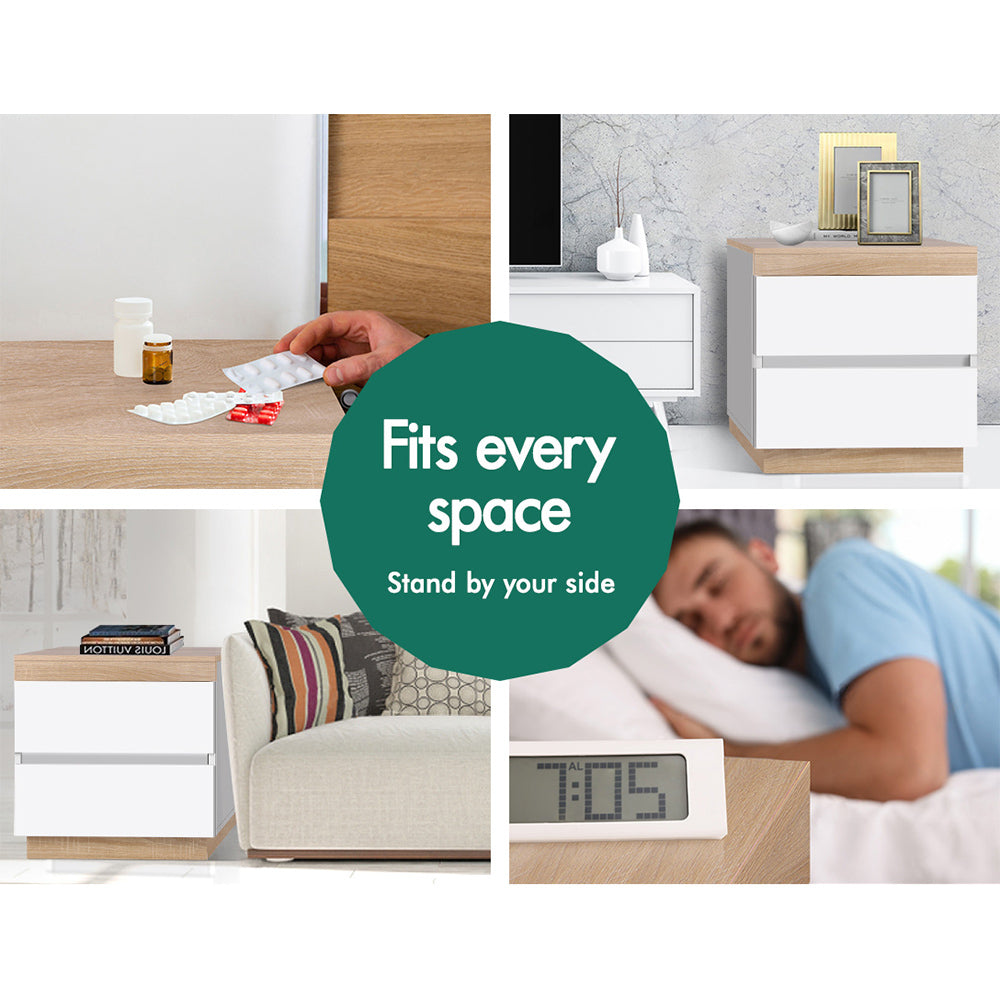 White Esper Bedside Table