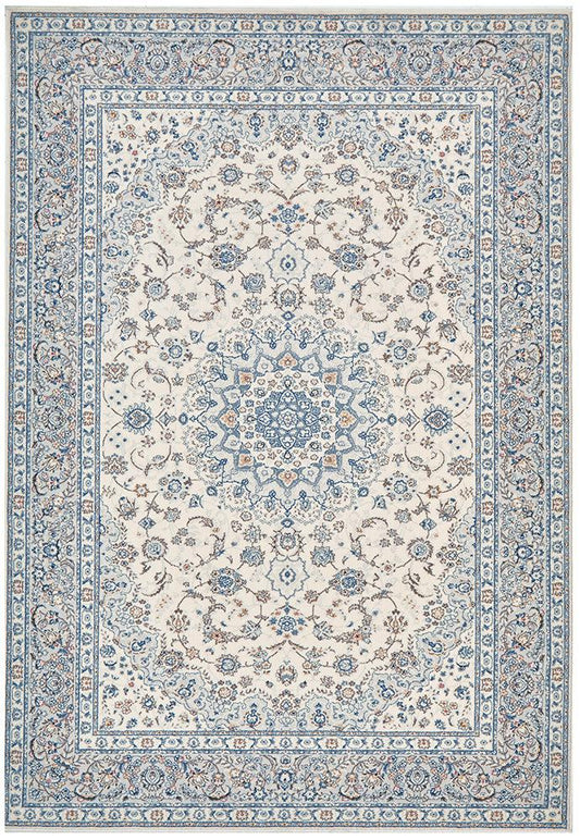 Melody Kashan Ivory Wool Pile Rug 230 x 160 CM