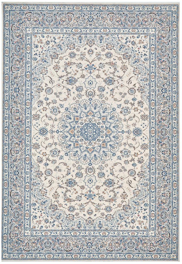Melody Kashan Ivory Wool Pile Rug 300 x 200 CM