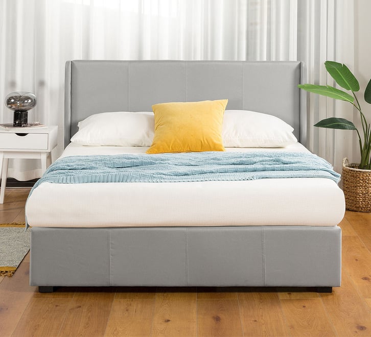 Maddon Gas Lift Bed Frame - Double | Light Grey