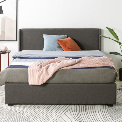 Maddon Gas Lift Bed Frame -  Queen | Dark Grey