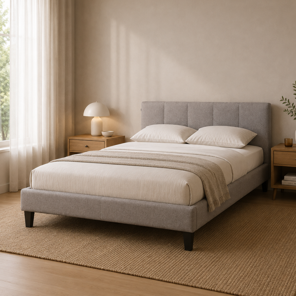 Marion Upholstered Bed Frame With USB