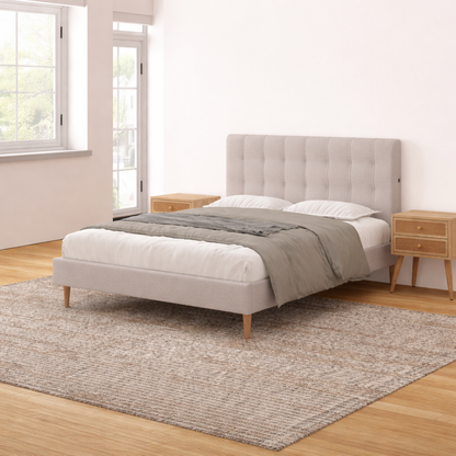 Mason Upholstered Queen Bed Frame With USB