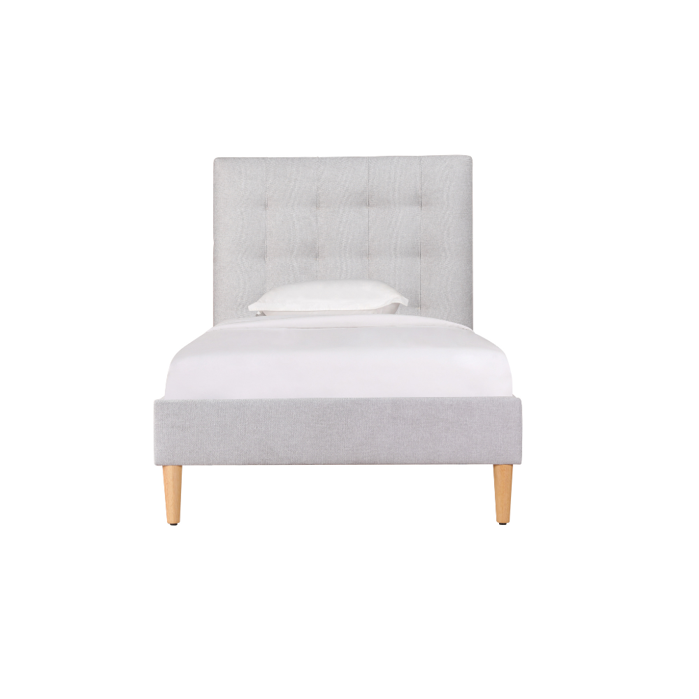 Mason Upholstered King Single Bed Frame With USB