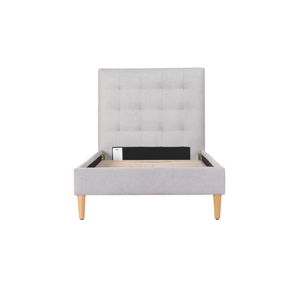 Mason Upholstered King Single Bed Frame With USB