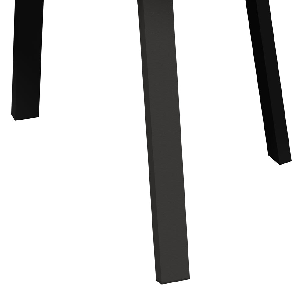 Amos Storage Shelf Dining Table Black