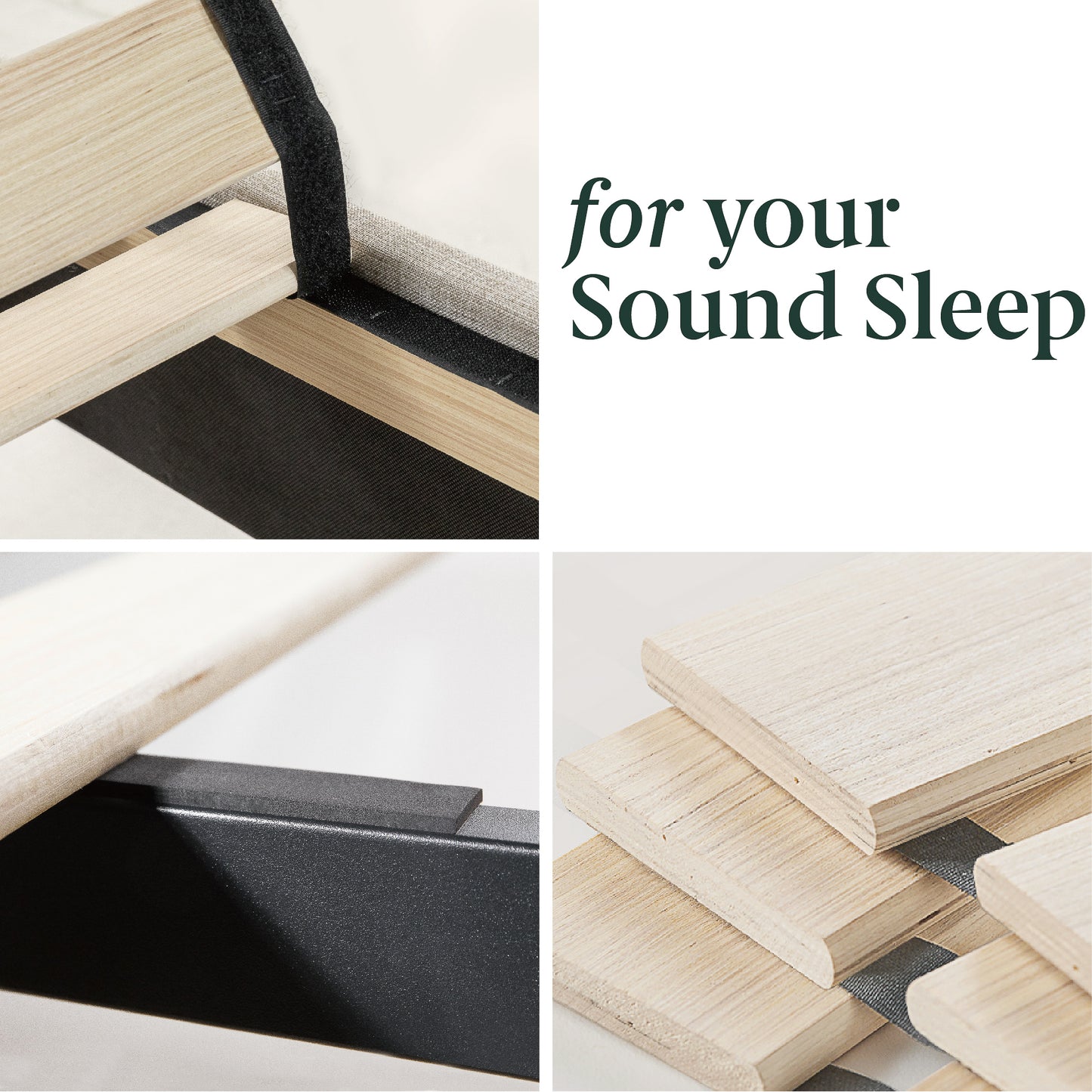 Essentials Tufted Double Bed Frame with USB