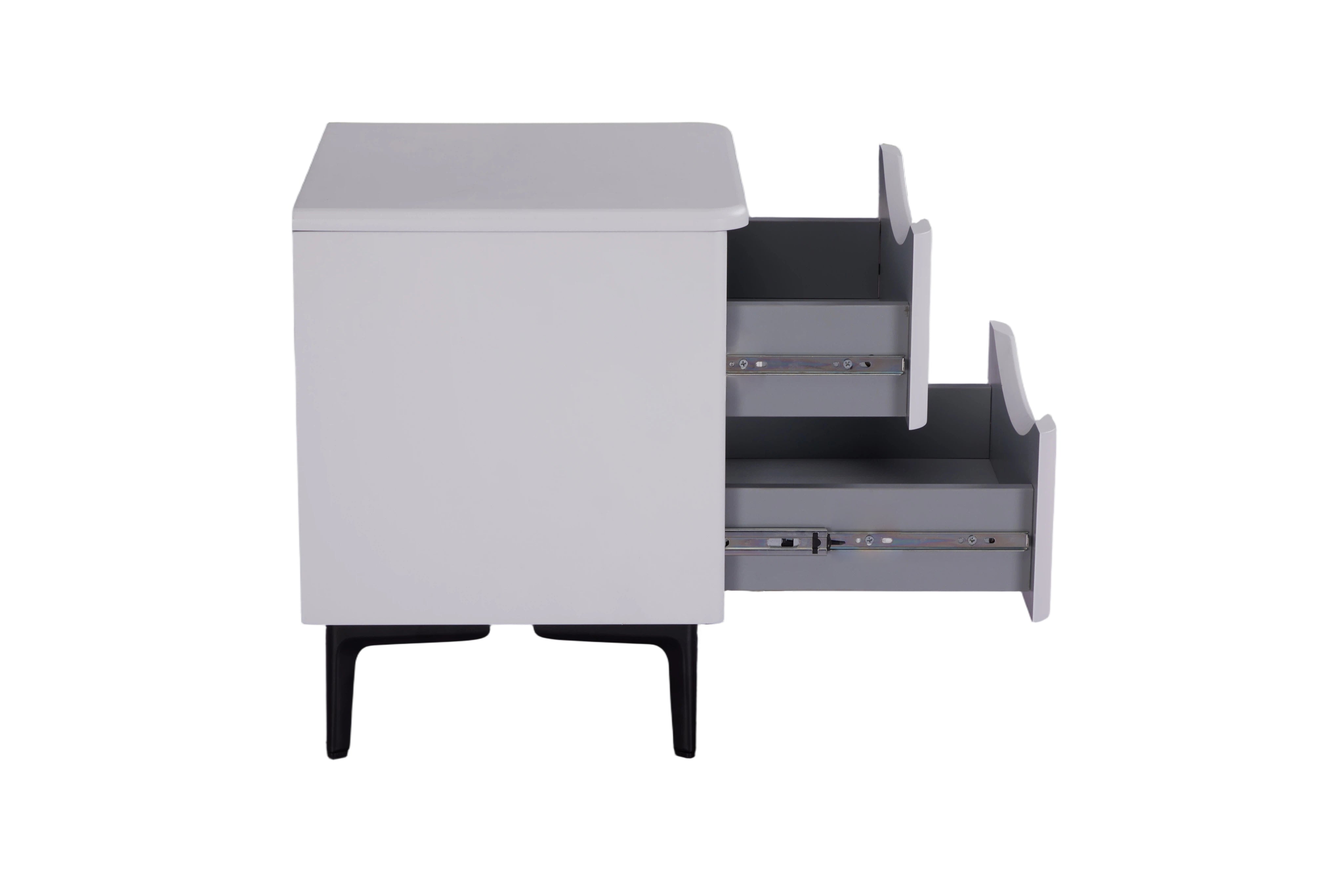 Patras Bedside 2 Drawer White