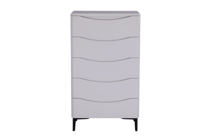 Patras Tallboy 5 Drawer White