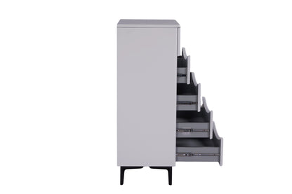 Patras Tallboy 5 Drawer White