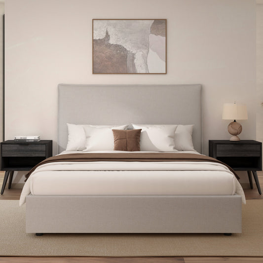 Edge Gas Lift Bed Frame Latte Queen